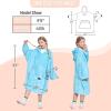 imageCatalonia Oversized Blanket Hoodie Sweatshirt for Kids Wearable Fleece Pullover with Large Front Pocket Teen Boys Girls Gift AquaBlue