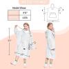 imageCatalonia Oversized Blanket Hoodie Sweatshirt for Kids Wearable Fleece Pullover with Large Front Pocket Teen Boys Girls Gift AquaDove Grey