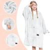 imageCatalonia Oversized Blanket Hoodie Sweatshirt for Kids Wearable Fleece Pullover with Large Front Pocket Teen Boys Girls Gift AquaDove Grey