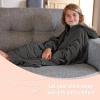 imageCatalonia Oversized Blanket Hoodie Sweatshirt for Kids Wearable Fleece Pullover with Large Front Pocket Teen Boys Girls Gift BlackBlack