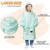 imageCatalonia Oversized Blanket Hoodie for Kids Wearable Fleece Sweatshirt Pullover with Large Front Pocket 412 Years Boy GirlAqua