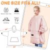 imageCatalonia Oversized Blanket Hoodie for Kids Wearable Fleece Sweatshirt Pullover with Large Front Pocket 412 Years Boy GirlPink