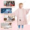 imageCatalonia Oversized Blanket Hoodie for Kids Wearable Fleece Sweatshirt Pullover with Large Front Pocket 412 Years Boy GirlPink