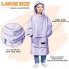 imageCatalonia Oversized Blanket Hoodie for Kids Wearable Fleece Sweatshirt Pullover with Large Front Pocket 412 Years Boy GirlPurple
