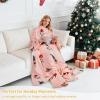 imageCatalonia Pink Wearable Fleece Blanket with Sleeves and Foot Pockets for Adult Women Men Micro Plush Comfy Wrap Sleeved Throw Blanket RobeChristmas Dwarfs