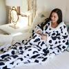 imageCatalonia Pink Wearable Fleece Blanket with Sleeves and Foot Pockets for Adult Women Men Micro Plush Comfy Wrap Sleeved Throw Blanket RobeDalmatian
