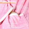 imageCatalonia Pink Wearable Fleece Blanket with Sleeves and Foot Pockets for Adult Women Men Micro Plush Comfy Wrap Sleeved Throw Blanket RobePink