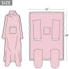 imageCatalonia Pink Wearable Fleece Blanket with Sleeves and Foot Pockets for Adult Women Men Micro Plush Comfy Wrap Sleeved Throw Blanket RobePink