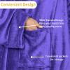 imageCatalonia Pink Wearable Fleece Blanket with Sleeves and Foot Pockets for Adult Women Men Micro Plush Comfy Wrap Sleeved Throw Blanket RobePurple