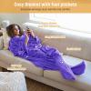 imageCatalonia Pink Wearable Fleece Blanket with Sleeves and Foot Pockets for Adult Women Men Micro Plush Comfy Wrap Sleeved Throw Blanket RobePurple