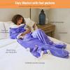 imageCatalonia Pink Wearable Fleece Blanket with Sleeves and Foot Pockets for Adult Women Men Micro Plush Comfy Wrap Sleeved Throw Blanket RobePurple