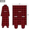 imageCatalonia Pink Wearable Fleece Blanket with Sleeves and Foot Pockets for Adult Women Men Micro Plush Comfy Wrap Sleeved Throw Blanket RobeRed Checker