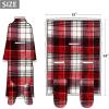 imageCatalonia Pink Wearable Fleece Blanket with Sleeves and Foot Pockets for Adult Women Men Micro Plush Comfy Wrap Sleeved Throw Blanket RobeRed Plaid