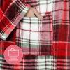 imageCatalonia Pink Wearable Fleece Blanket with Sleeves and Foot Pockets for Adult Women Men Micro Plush Comfy Wrap Sleeved Throw Blanket RobeRed Plaid