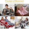 imageCatalonia Pink Wearable Fleece Blanket with Sleeves and Foot Pockets for Adult Women Men Micro Plush Comfy Wrap Sleeved Throw Blanket RobeSouthwest Star