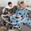 imageCatalonia Pink Wearable Fleece Blanket with Sleeves and Foot Pockets for Adult Women Men Micro Plush Comfy Wrap Sleeved Throw Blanket RobeTaupe Horse