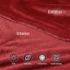 imageCatalonia Pink Wearable Fleece Blanket with Sleeves and Foot Pockets for Adult Women Men Micro Plush Comfy Wrap Sleeved Throw Blanket RobeWine