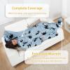 imageCatalonia Pink Wearable Fleece Blanket with Sleeves and Foot Pockets for Adult Women Men Micro Plush Comfy Wrap Sleeved Throw Blanket RobeWondercat Grey
