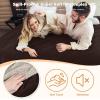 imageCatalonia Waterproof Bed Blanket Washable Leakproof Bed Cover for Couples Reversible Protector Blanket for Couch Sofa Stain Proof Blanket Pad for Adults 50X60 inches PurpleBrownTaupe