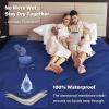 imageCatalonia Waterproof Bed Blanket Washable Leakproof Bed Cover for Couples Reversible Protector Blanket for Couch Sofa Stain Proof Blanket Pad for Adults 50X60 inches PurpleNavyTaupe
