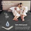 imageCatalonia Waterproof Bed Blanket Washable Leakproof Bed Cover for Couples Reversible Protector Blanket for Couch Sofa Stain Proof Blanket Pad for Adults 50X60 inches PurpleGrayTaupe