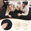 imageCatalonia Waterproof Bed Blanket Washable Leakproof Bed Cover for Couples Reversible Protector Blanket for Couch Sofa Stain Proof Blanket Pad for Adults 50X60 inches PurpleBlackBlack