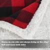 imageCatalonia Waterproof Bed Blanket Washable Leakproof Bed Cover for Couples Reversible Protector Blanket for Couch Sofa Stain Proof Blanket Pad for Adults 50X60 inches PurpleBuffalo Red Off White