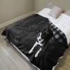 imageCatalonia Waterproof Bed Blanket Washable Leakproof Bed Cover for Couples Reversible Protector Blanket for Couch Sofa Stain Proof Blanket Pad for Adults 50X60 inches PurpleGrey Plaid  Black