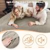 imageCatalonia Waterproof Bed Blanket Washable Leakproof Bed Cover for Couples Reversible Protector Blanket for Couch Sofa Stain Proof Blanket Pad for Adults 50X60 inches PurpleCamelTaupe