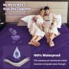 imageCatalonia Waterproof Bed Blanket Washable Leakproof Bed Cover for Couples Reversible Protector Blanket for Couch Sofa Stain Proof Blanket Pad for Adults 50X60 inches PurplePurpleTaupe