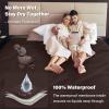 imageCatalonia Waterproof Bed Blanket Washable Leakproof Bed Cover for Couples Reversible Protector Blanket for Couch Sofa Stain Proof Blanket Pad for Adults 50X60 inches PurpleBrownTaupe