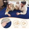 imageCatalonia Waterproof Bed Blanket Washable Leakproof Bed Cover for Couples Reversible Protector Blanket for Couch Sofa Stain Proof Blanket Pad for Adults 50X60 inches PurpleNavyTaupe