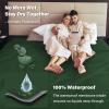 imageCatalonia Waterproof Bed Blanket Washable Leakproof Bed Cover for Couples Reversible Protector Blanket for Couch Sofa Stain Proof Blanket Pad for Adults 50X60 inches PurpleGreen  Black