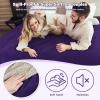 imageCatalonia Waterproof Bed Blanket Washable Leakproof Bed Cover for Couples Reversible Protector Blanket for Couch Sofa Stain Proof Blanket Pad for Adults 50X60 inches PurplePurpleTaupe