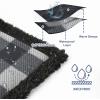 imageCatalonia Waterproof Bed Blanket Washable Leakproof Bed Cover for Couples Reversible Protector Blanket for Couch Sofa Stain Proof Blanket Pad for Adults 50X60 inches PurpleGrey Plaid  Black