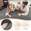 imageCatalonia Waterproof Bed Blanket Washable Leakproof Bed Cover for Couples Reversible Protector Blanket for Couch Sofa Stain Proof Blanket Pad for Adults 50X60 inches PurpleLt GrayDk Gray
