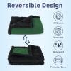 imageCatalonia Waterproof Bed Blanket Washable Leakproof Bed Cover for Couples Reversible Protector Blanket for Couch Sofa Stain Proof Blanket Pad for Adults 50X60 inches PurpleGreen  Black