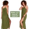 imageCatalonia Womens Summer Maxi Dress Beach Chiffon Sundress Swimwear Bathing Suit Cover Up Olive