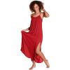 imageCatalonia Womens Summer Maxi Dress Beach Chiffon Sundress Swimwear Bathing Suit Cover Up Red