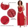 imageCatalonia Womens Summer Maxi Dress Beach Chiffon Sundress Swimwear Bathing Suit Cover Up Red