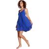 imageCatalonia Womens Swim Bathing Suit Cover Up Summer Chiffon Backless Beach Mini Sundress Blue