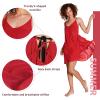 imageCatalonia Womens Swim Bathing Suit Cover Up Summer Chiffon Backless Beach Mini Sundress Red