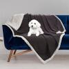 imageKritter Planet Waterproof Bed Blanket for Couples Washable Stain Proof Pad Bed Cover Reversible Leakproof Furniture Protector Liquid Proof Blanket for Couch Sofa 50x60 inch Queen Size PurpleBrownTaupe
