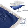 imageKritter Planet Waterproof Bed Blanket for Couples Washable Stain Proof Pad Bed Cover Reversible Leakproof Furniture Protector Liquid Proof Blanket for Couch Sofa 50x60 inch Queen Size PurpleNavyTaupe