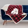 imageKritter Planet Waterproof Bed Blanket for Couples Washable Stain Proof Pad Bed Cover Reversible Leakproof Furniture Protector Liquid Proof Blanket for Couch Sofa 50x60 inch Queen Size PurpleBuffalo RedTaupe