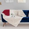 imageKritter Planet Waterproof Bed Blanket for Couples Washable Stain Proof Pad Bed Cover Reversible Leakproof Furniture Protector Liquid Proof Blanket for Couch Sofa 50x60 inch Queen Size PurpleWineTaupe