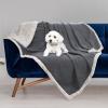 imageKritter Planet Waterproof Bed Blanket for Couples Washable Stain Proof Pad Bed Cover Reversible Leakproof Furniture Protector Liquid Proof Blanket for Couch Sofa 50x60 inch Queen Size PurpleGrayTaupe