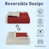 imageKritter Planet Waterproof Bed Blanket for Couples Washable Stain Proof Pad Bed Cover Reversible Leakproof Furniture Protector Liquid Proof Blanket for Couch Sofa 50x60 inch Queen Size PurpleWineTaupe