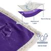 imageKritter Planet Waterproof Bed Blanket for Couples Washable Stain Proof Pad Bed Cover Reversible Leakproof Furniture Protector Liquid Proof Blanket for Couch Sofa 50x60 inch Queen Size PurplePurpleTaupe
