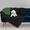 imageKritter Planet Waterproof Bed Blanket for Couples Washable Stain Proof Pad Bed Cover Reversible Leakproof Furniture Protector Liquid Proof Blanket for Couch Sofa 50x60 inch Queen Size PurpleGreenBlack